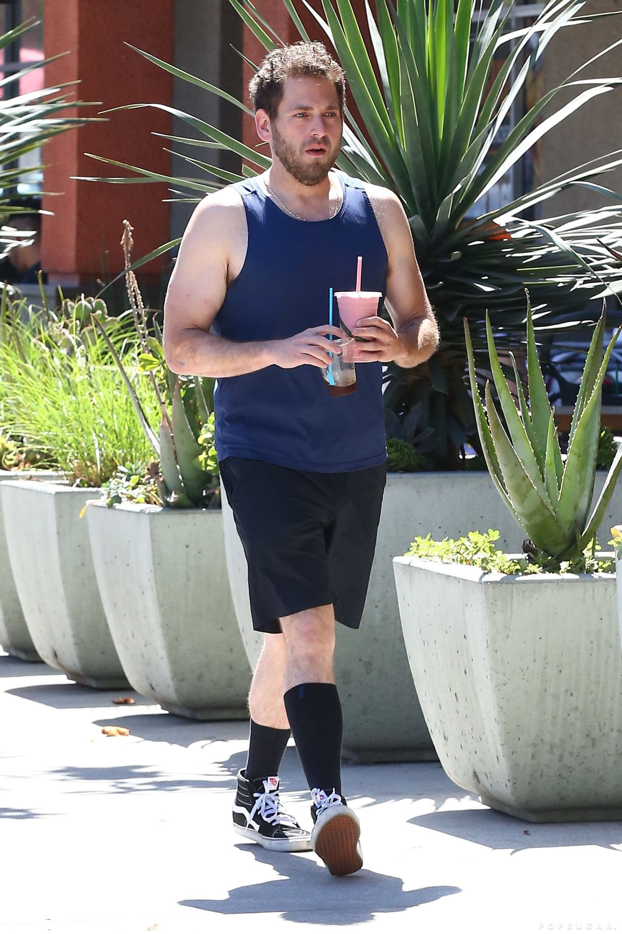 Jonah Hill Wearing A Tank Top In La June 2017 Popsugar Celebrity What is your favorite jonah hill movie? jonah hill wearing a tank top in la