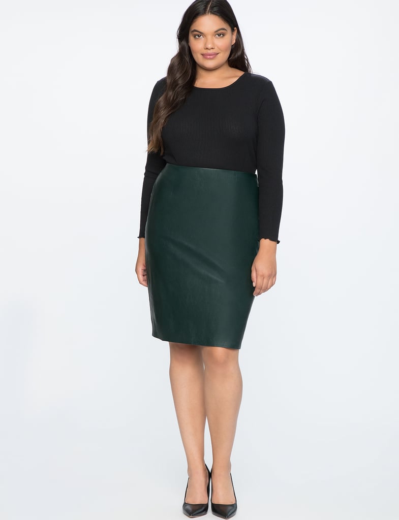 Eloquii Studio Faux Leather Pencil Skirt