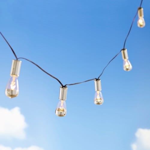 Outdoor Champagne-Dipped Edison Bulb String Lights