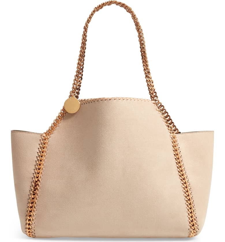 Stella McCartney Falabella Beige Mini Reversible Shaggy Deer Tote