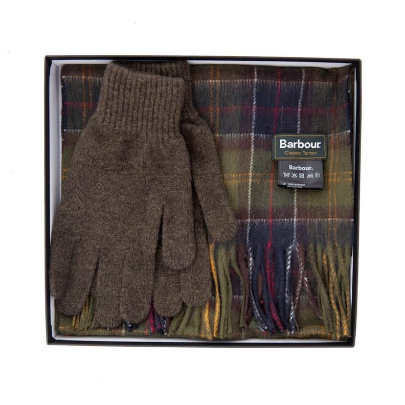 Barbour Classic Tartan Scarf and Glove Set