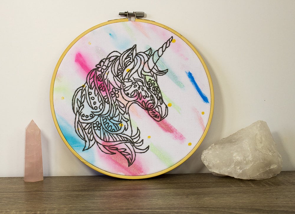 Unicorn Embroidery Hoop ($30)