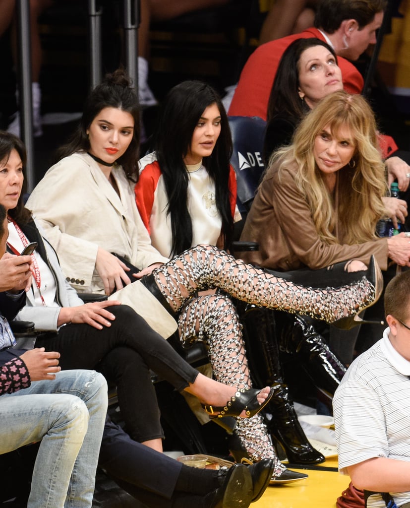 Kendall and Kylie Jenner at the Lakers Game March 2016