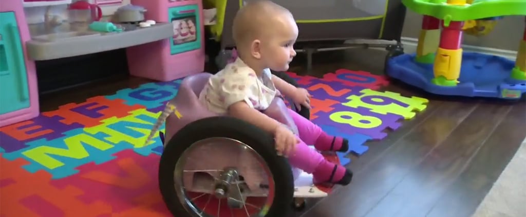 Paralyzed Toddler Gets DIY Wheelchair