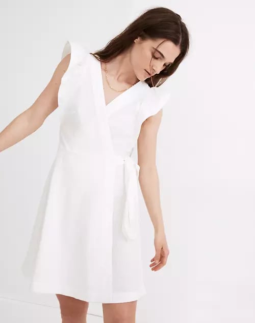 Madewell Ruffle-Sleeve Wrap Mini Dress