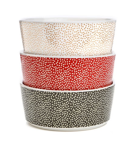 Polka Dot Dog Bowl