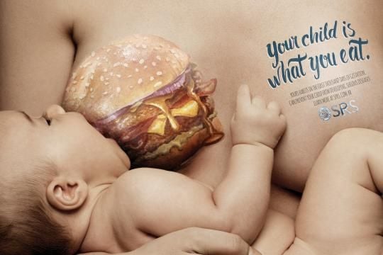 Breastfeeding Campaign Shames Junk Food Eating