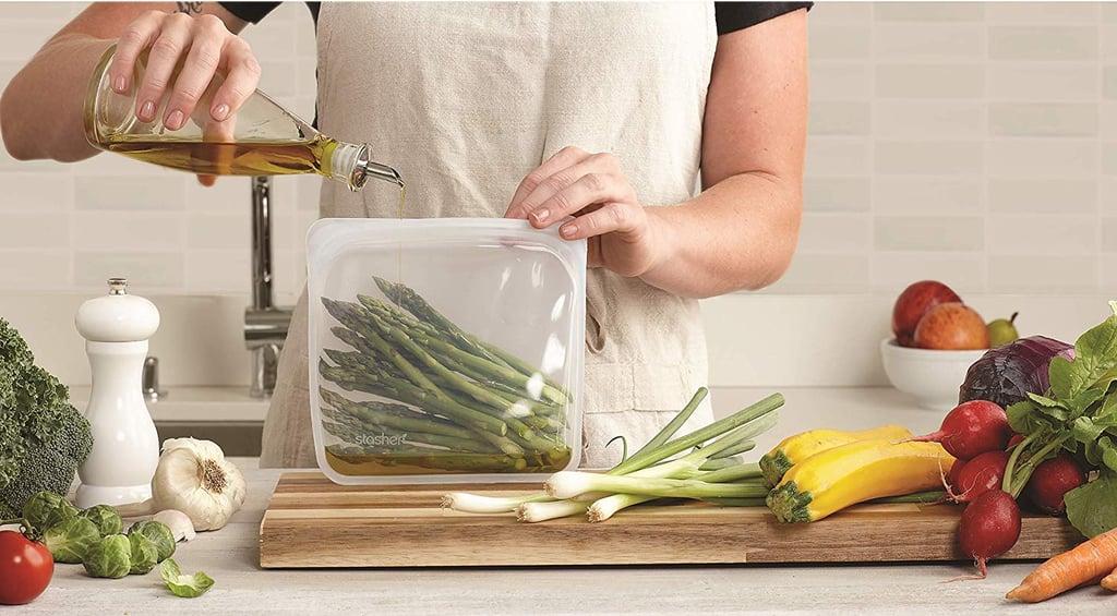 环保袋:将可重用的硅胶食物袋
