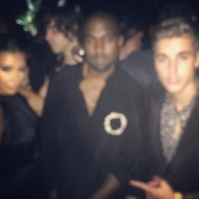 "But the vision is clear," Justin captioned this blurry picture of Kim and Kanye. 
Source: Instagram user justinbieber