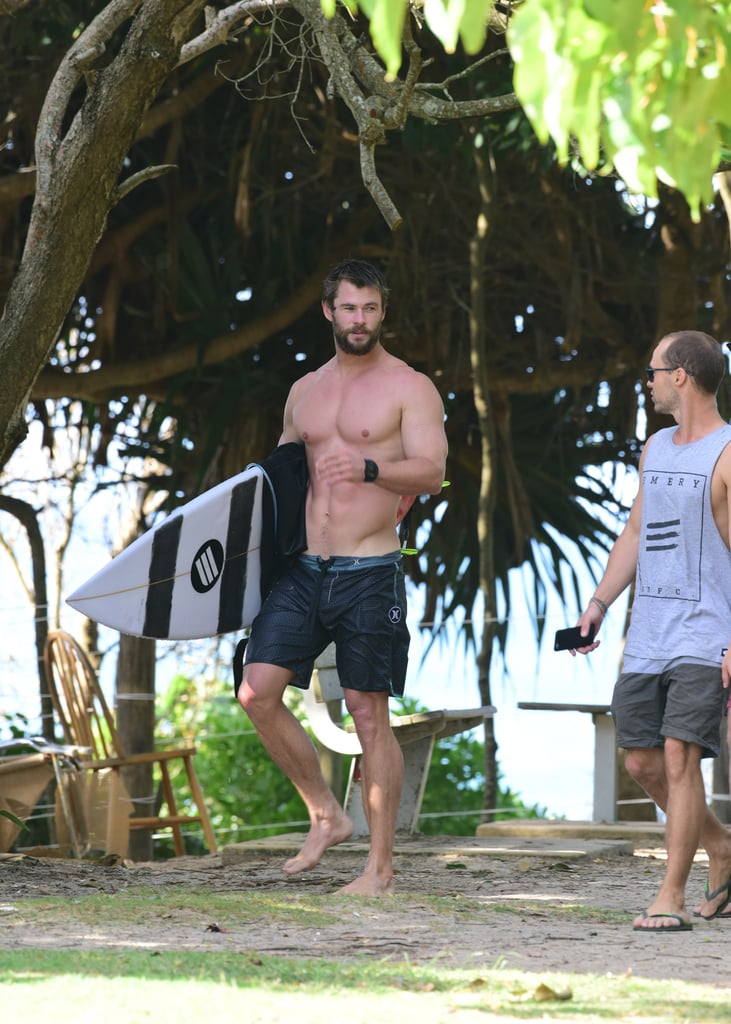 Chris Hemsworth Shirtless In Australia April 2016 Popsugar Celebrity 0651