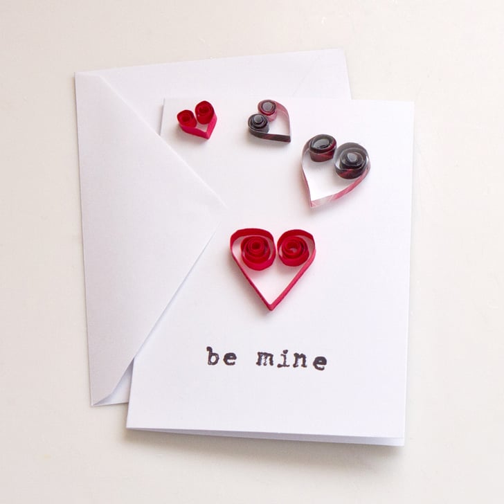 DIY Curled Paper Valentine Card POPSUGAR Smart Living