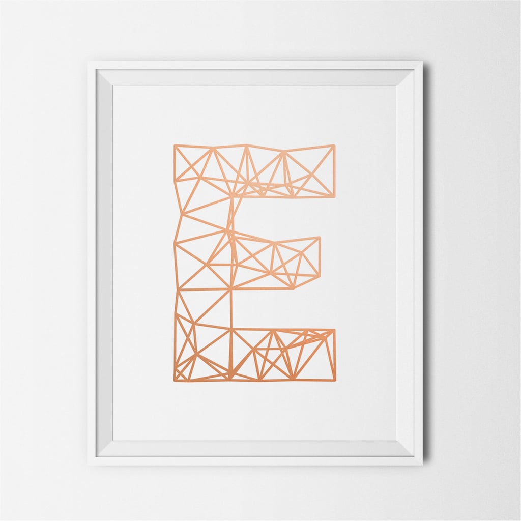 Geometric Letter Print