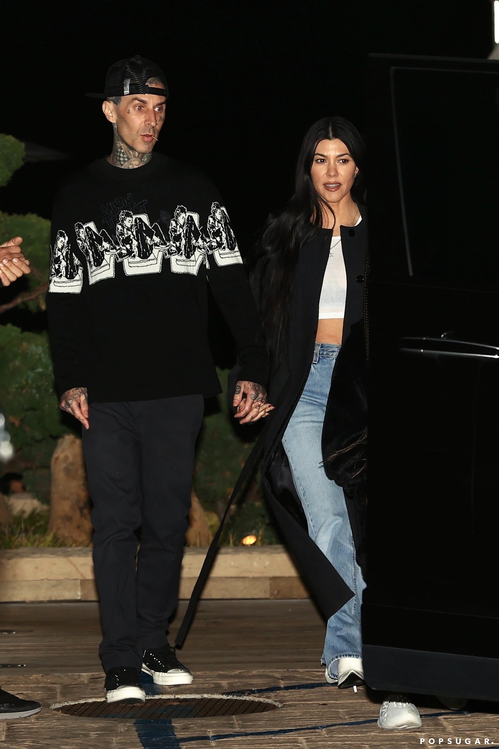 Kourtney Kardashian And Travis Barker S Cutest Pictures Popsugar Celebrity