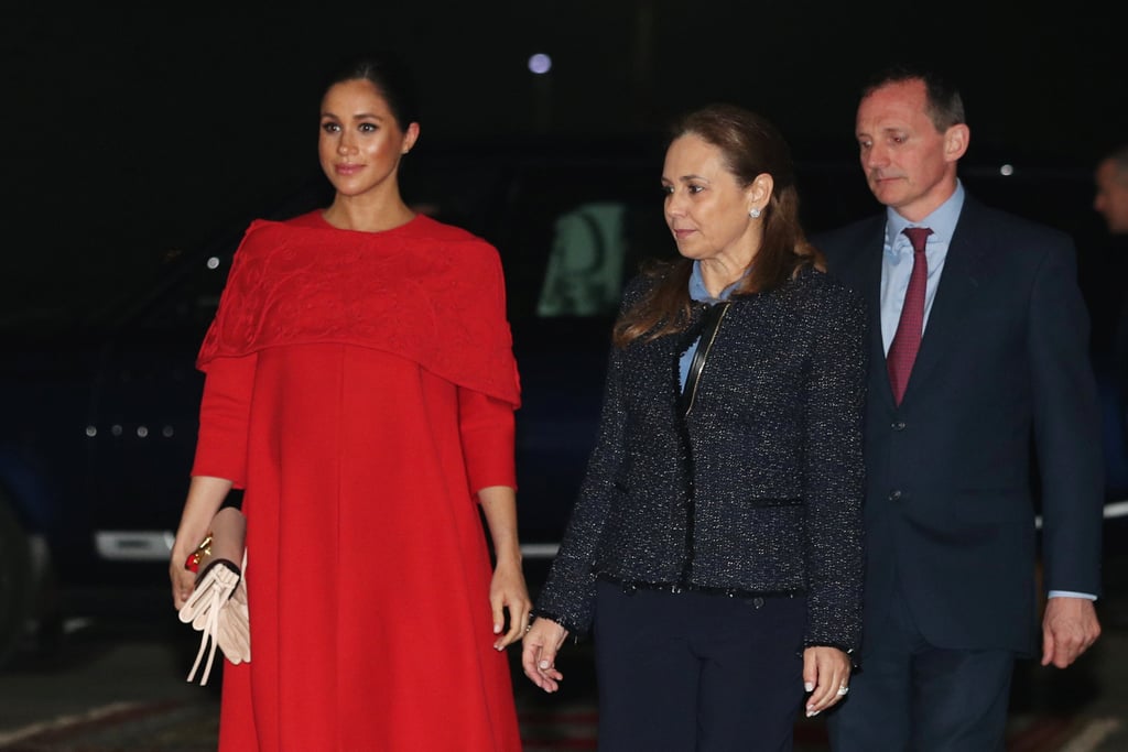 Meghan Markle Wears Red Dress in Morocco Feb. 2019