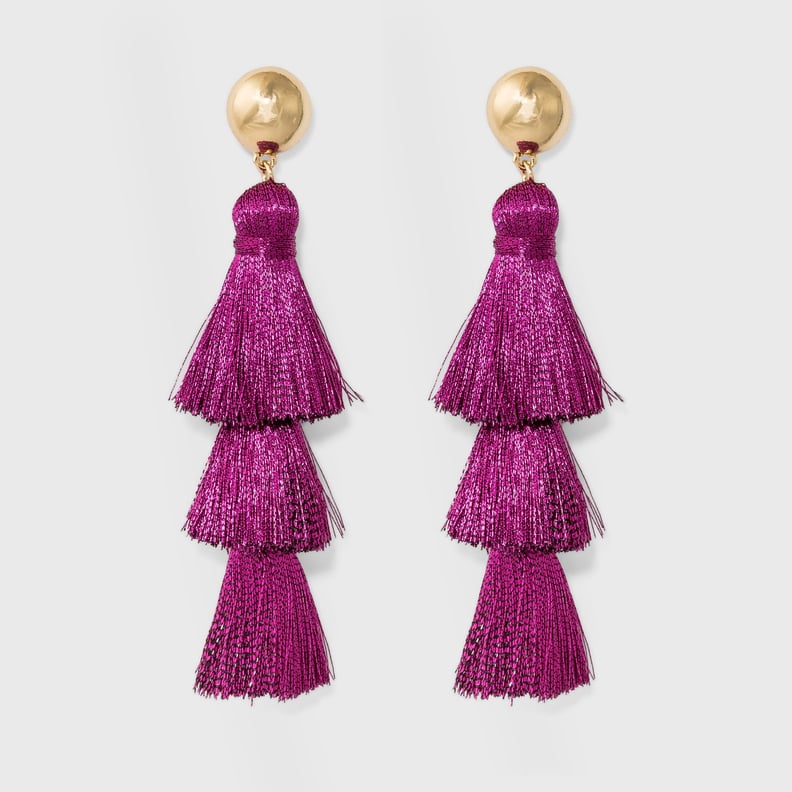 The Earrings: Sugarfix by BaubleBar Tassel Drop Earrings in Pink