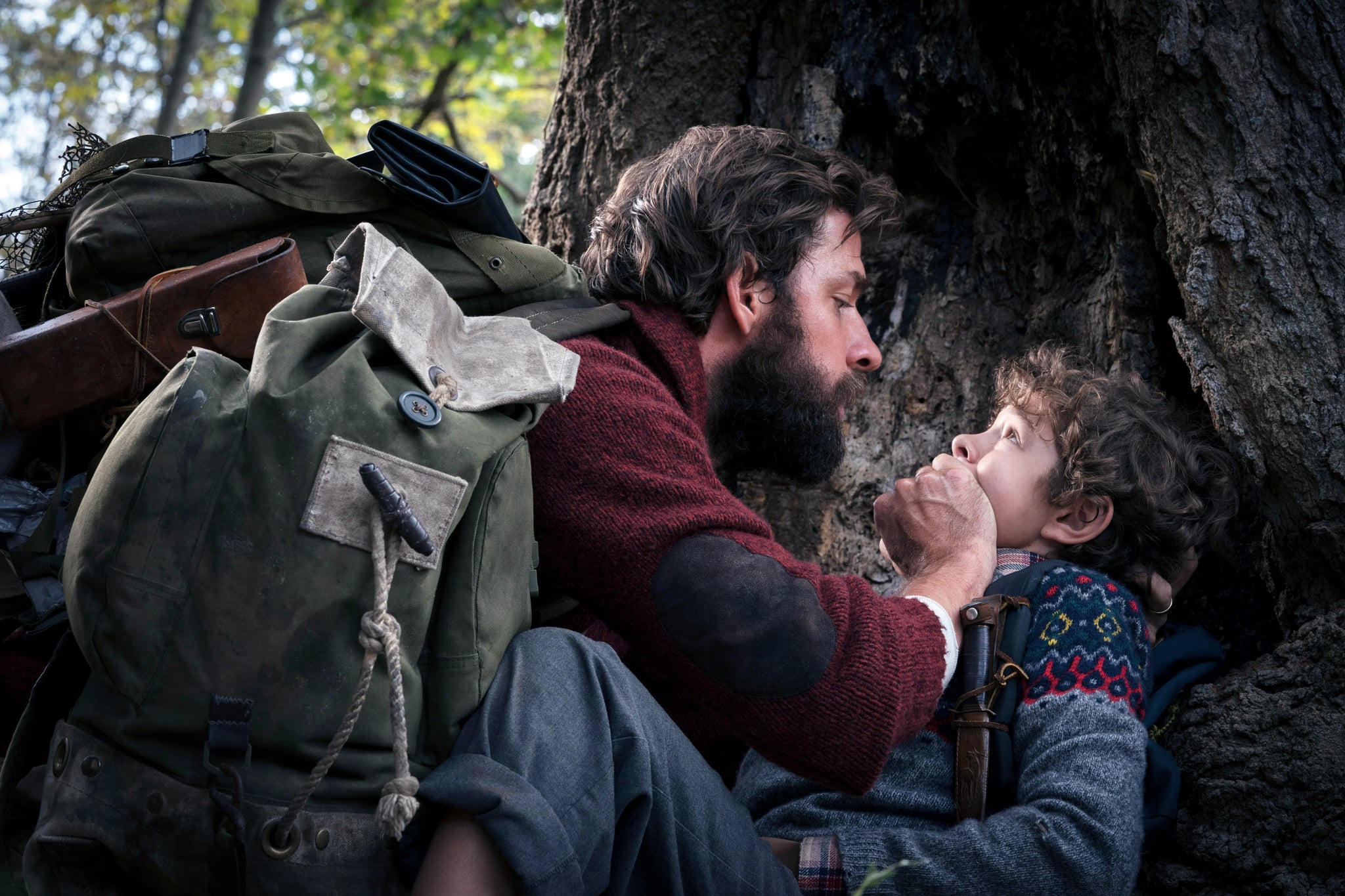 A QUIET PLACE, from left: John Krasinski, Noah Jupe, 2018. ph: Jonny Cournoyer /  Paramount /Courtesy Everett Collection