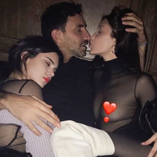Bella Hadid Kissing Riccardo Tisci Instagram Photo