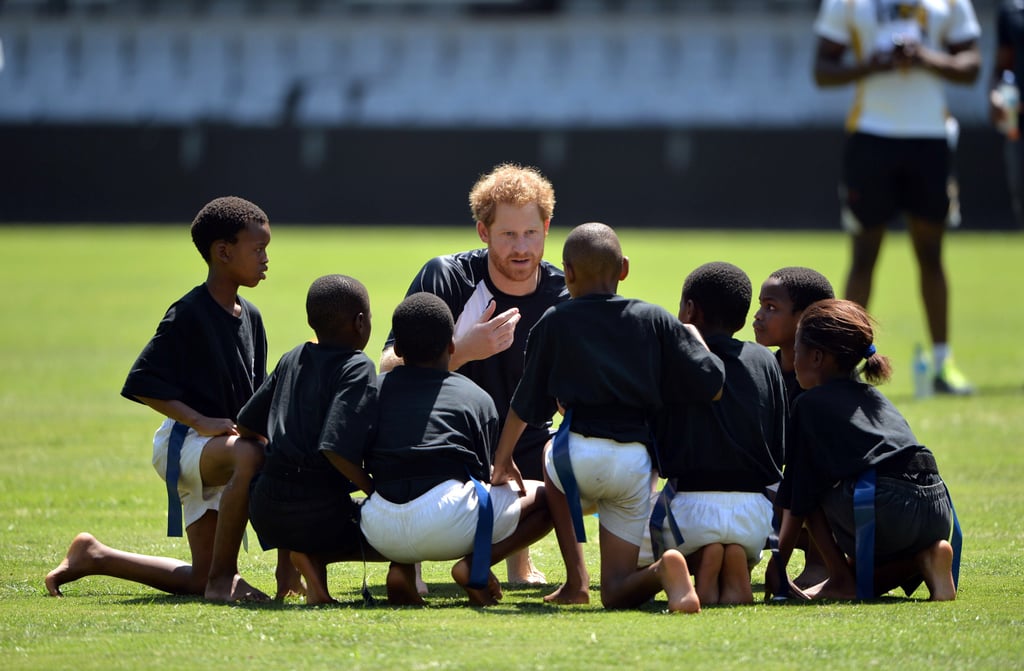Prince Harry Plays Rugby With Sharks in South Africa