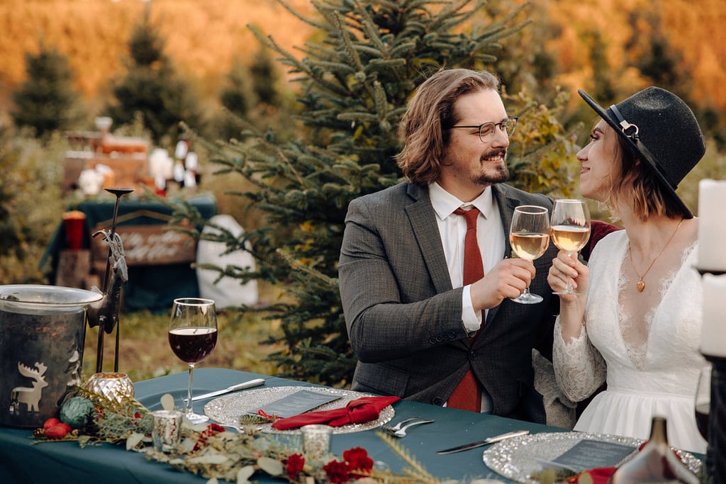 Inspiration For a Rustic Christmas Tree Farm Wedding Inspiration For a Rustic Christmas Tree Farm Wedding