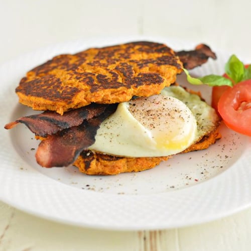 Breakfast Sandwich With Sweet Potato Toast