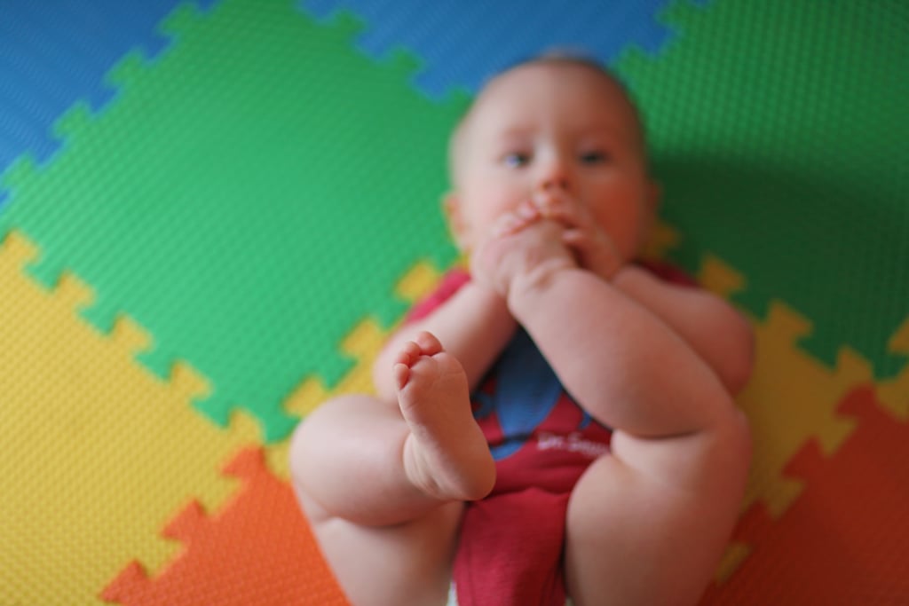 Do a bicycle exercise with gassy babies.