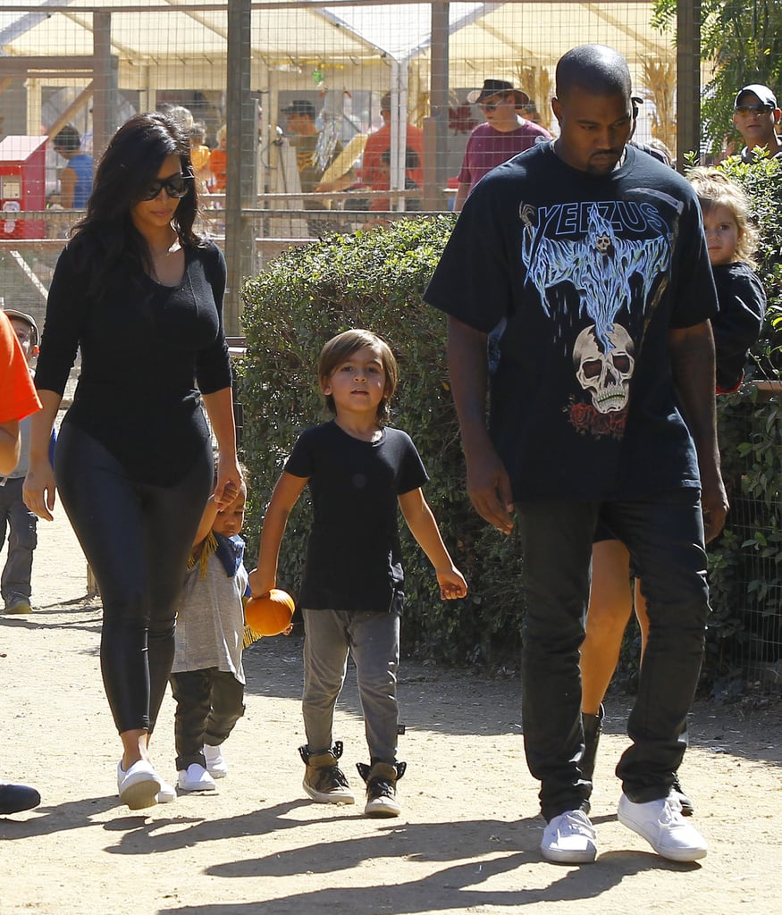 Kim Kardashian and North West at a Pumpkin Patch | Photos