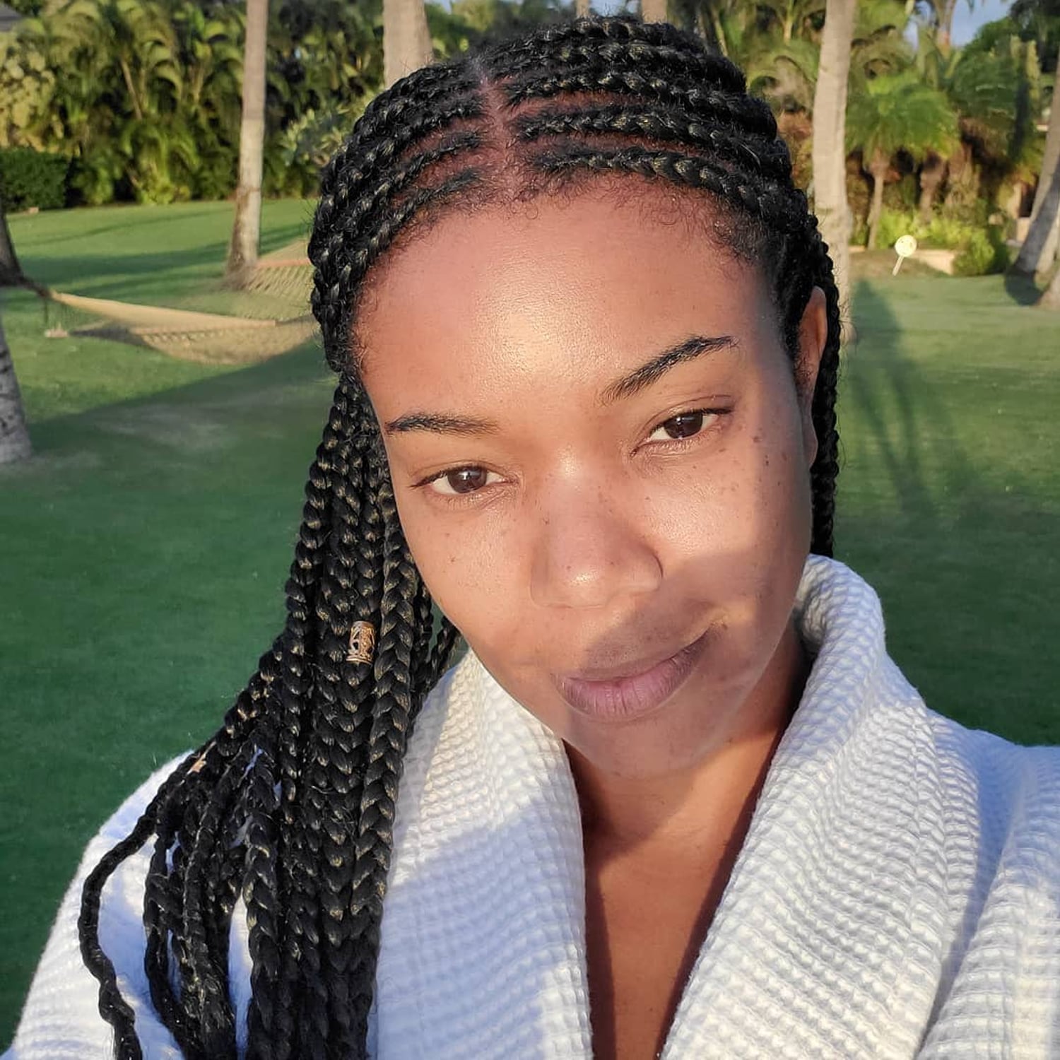 Gabrielle Union's No-Makeup Selfie — Look at Her Freckles! | POPSUGAR Beauty