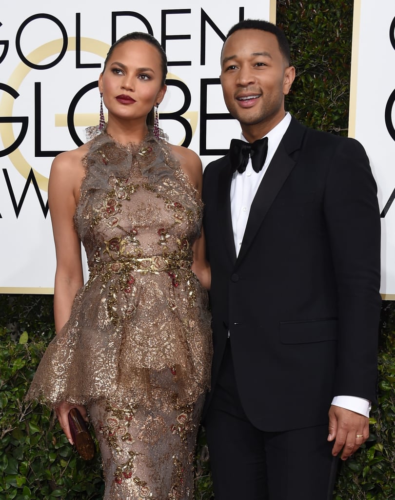 John Legend and Chrissy Teigen at the 2017 Golden Globes