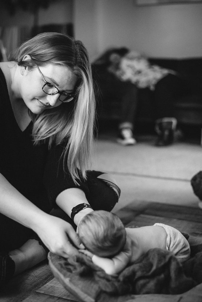 New Parents Asleep at Their Newborn Baby's Photo Shoot