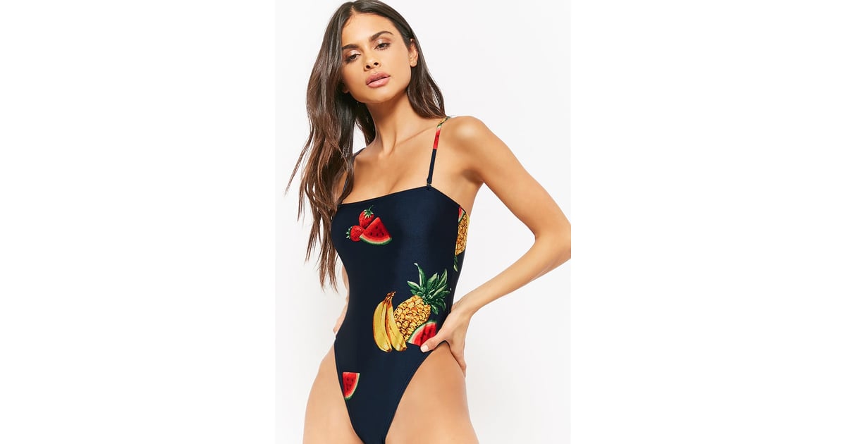 Foreve r21 Fruit Print One-Piece Swimsuit​, Keep It Sweet in These Fruit  Print Swimsuits
