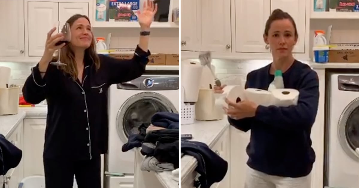 Watch Jennifer Garner's Hilarious LaundryRoom Dancing Video PS Family(01)