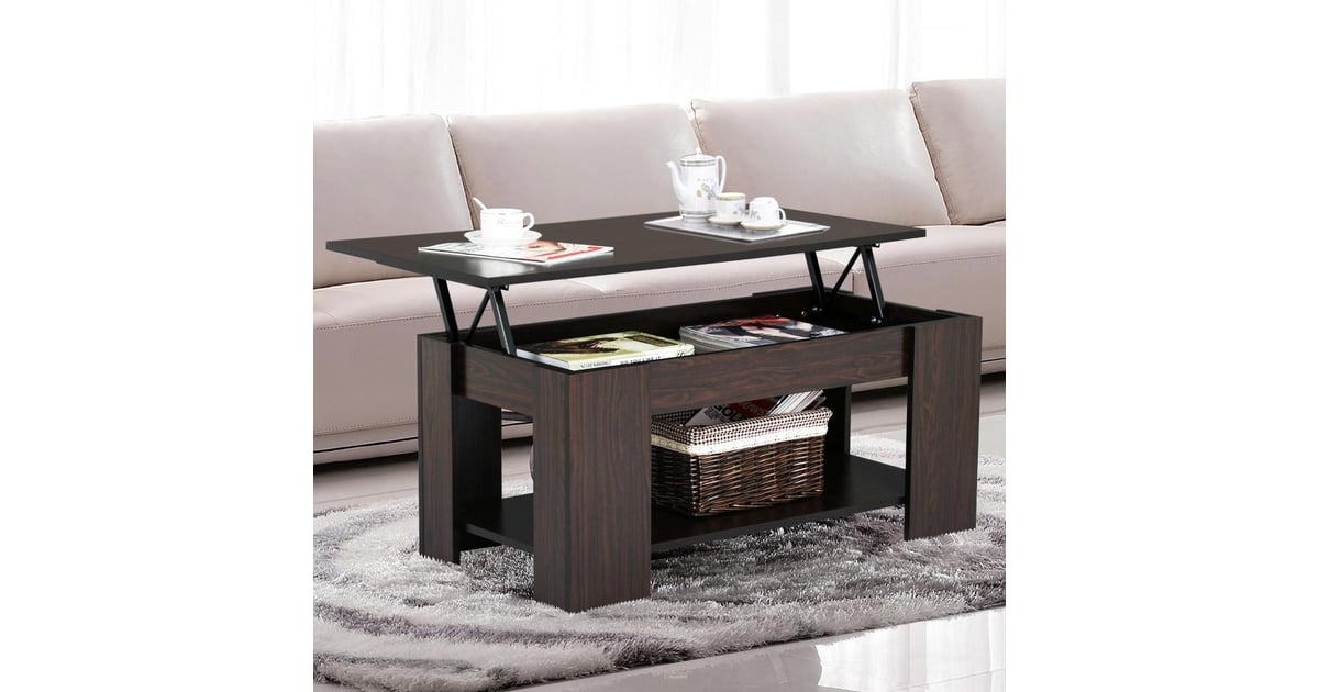 Yaheetech Lift Up Top Coffee Table With Under Storage ... Minimalist coffee table handmade with reclaimed teak wood.