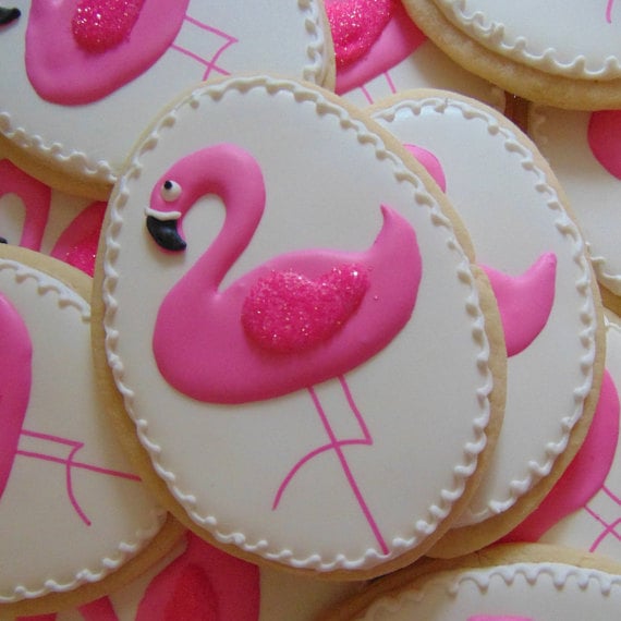 Pink Flamingo Cookies