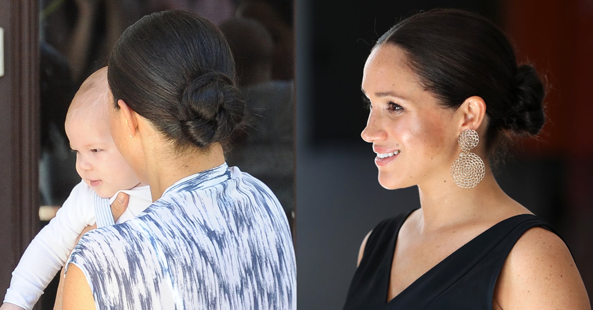 Meghan Markle S Braided Bun In South Africa Meghan Markle S Best
