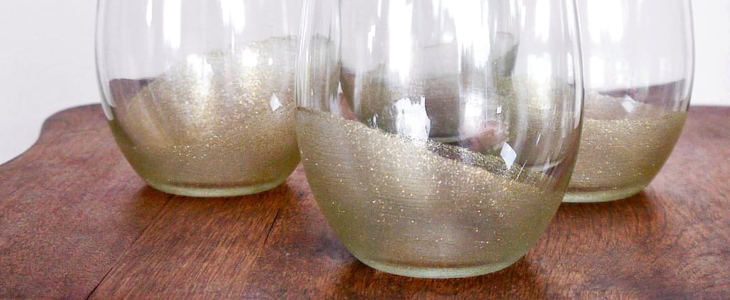 Glitter-Painted Glasses