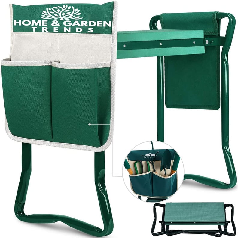 Garden Tool Set With Tote and Folding Seat