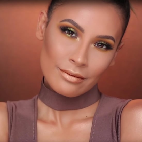 Chartreuse Smoky Eye Makeup With Metallic Lipstick Tutorial