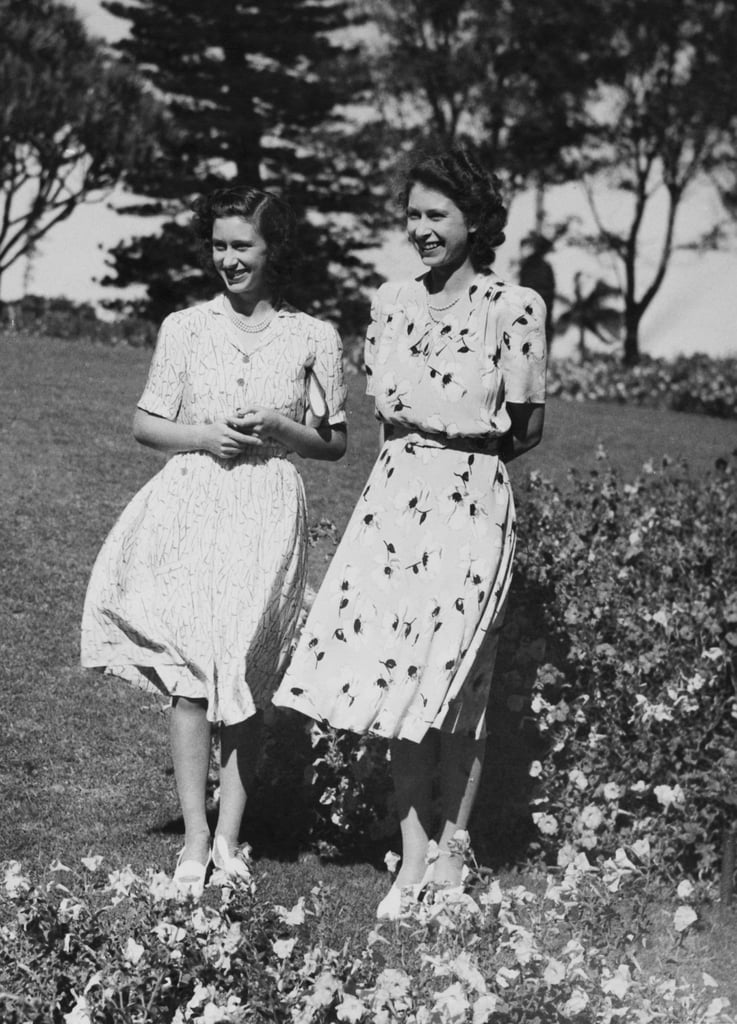 Margaret and Elizabeth enjoyed the Spring breeze during a tour of South Africa with their parents in 1947.