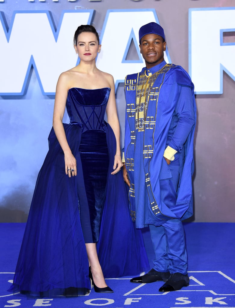 Daisy Ridley and John Boyega at the Star Wars: The Rise of Skywalker European Premiere