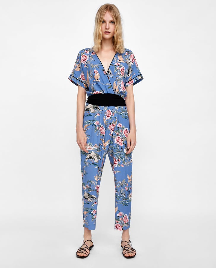 Zara Print Jumpsuit With Ties | Zara Sale Summer 2018 | POPSUGAR ...