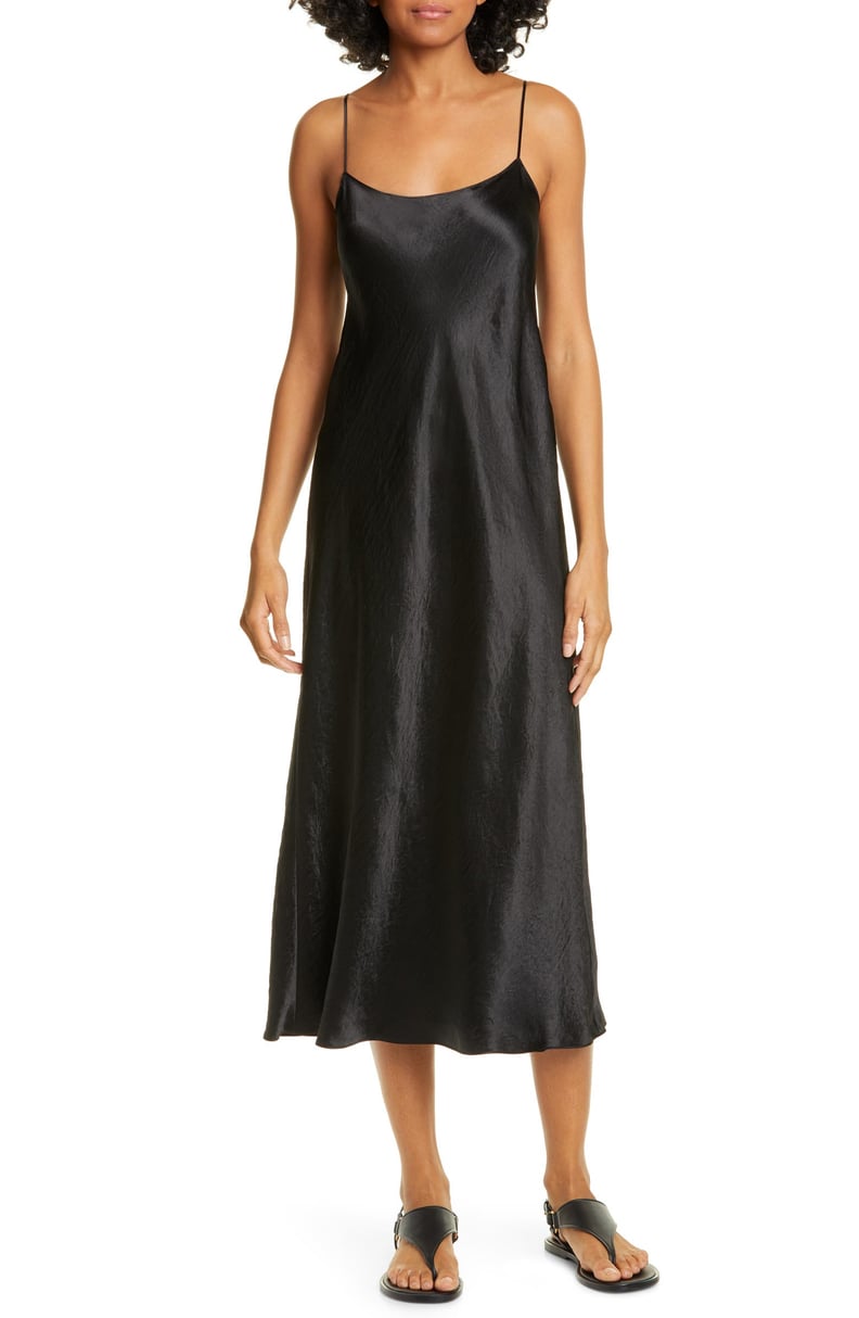 Vince Satin Midi Slipdress