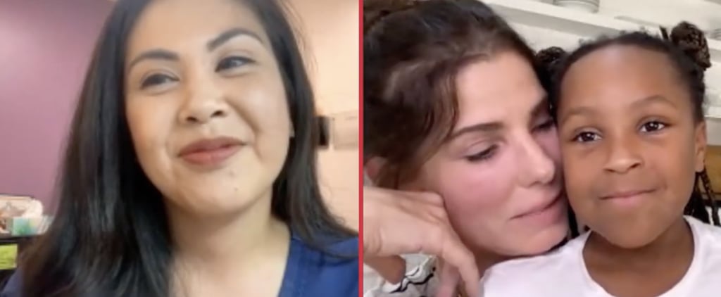 Sandra Bullock and Her Daughter Surprising a Nurse | Video