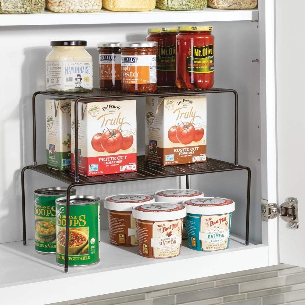 mDesign Adjustable Metal Kitchen Cabinet