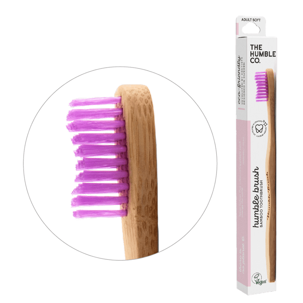 The Humble Co. Humble Brush Adult — Purple, Soft Bristles