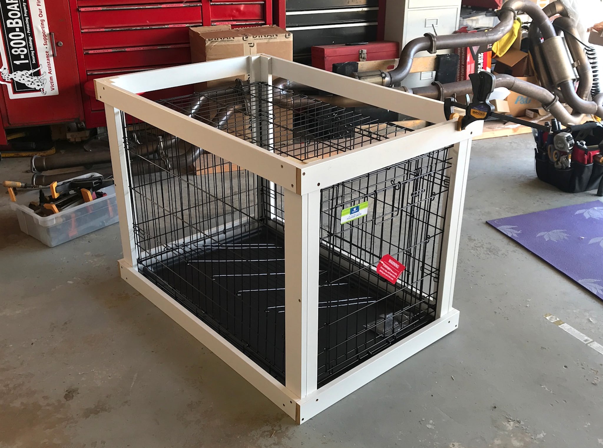 2 room dog crate