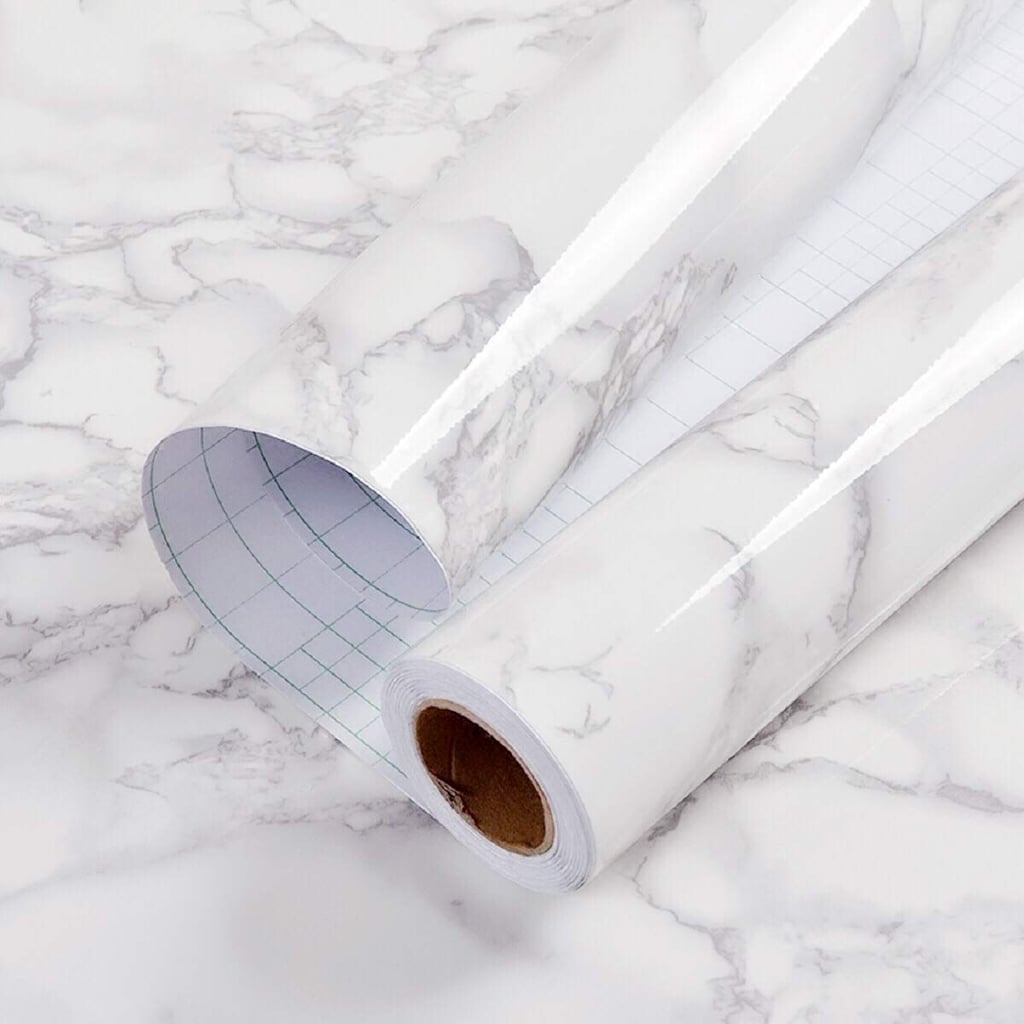 11 8 X 78 7 Marble Paper Temporary Wallpaper From Amazon Popsugar Home Photo 2