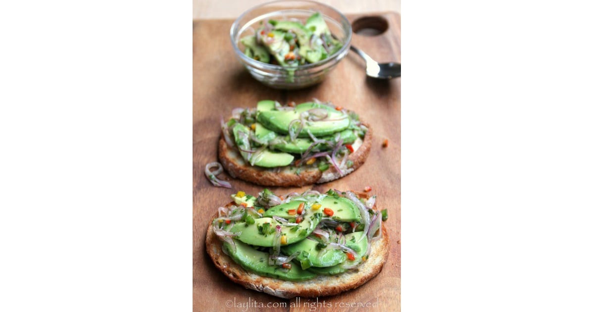 Avocado Salsa Toast Avocado Toast Recipes With a Latin Twist POPSUGAR Latina Photo 2