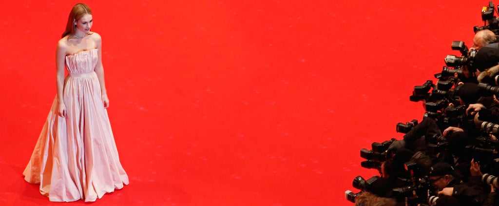 Lily James Dior Dress at Cinderella Premiere