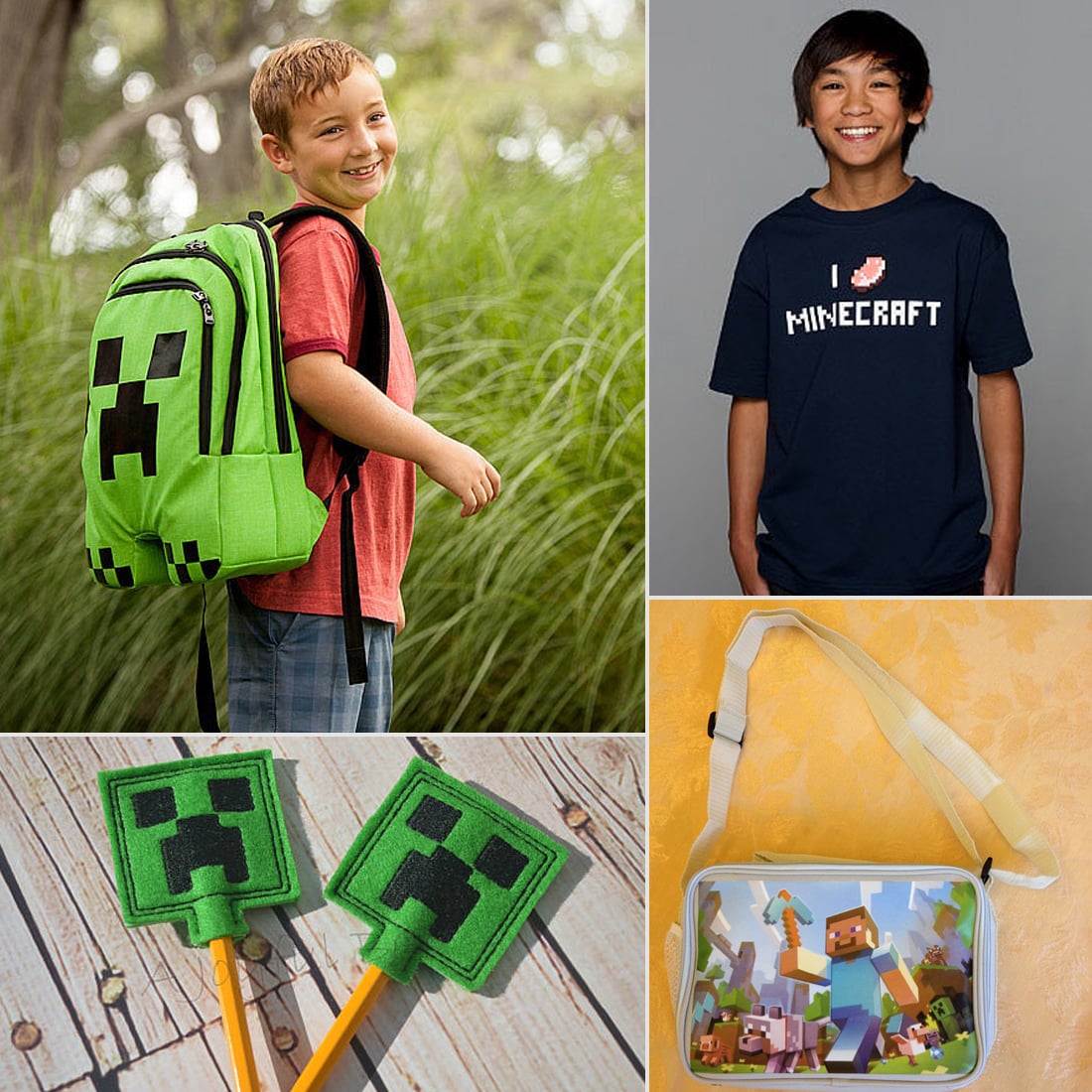 Staples minecraft backpack top