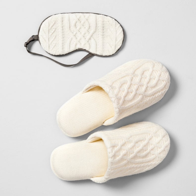 Slippers and Eye Mask Set
